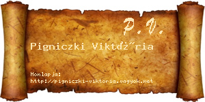 Pigniczki Viktória névjegykártya
